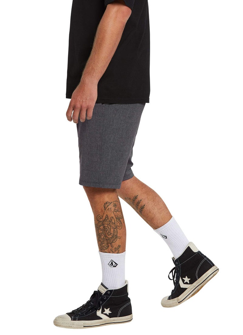 Volcom Men's Frickin SNT Static 21" Modern Hybrid Short, CHARCOAL HEATHER, 32 - Image 4